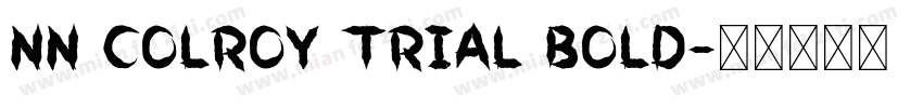 nn colroy trial bold字体转换